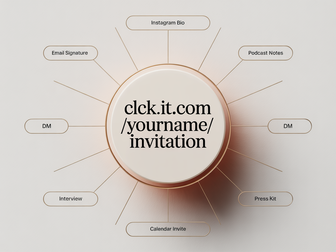 Ecosystem map showing shared link appearing across all brand touchpoints